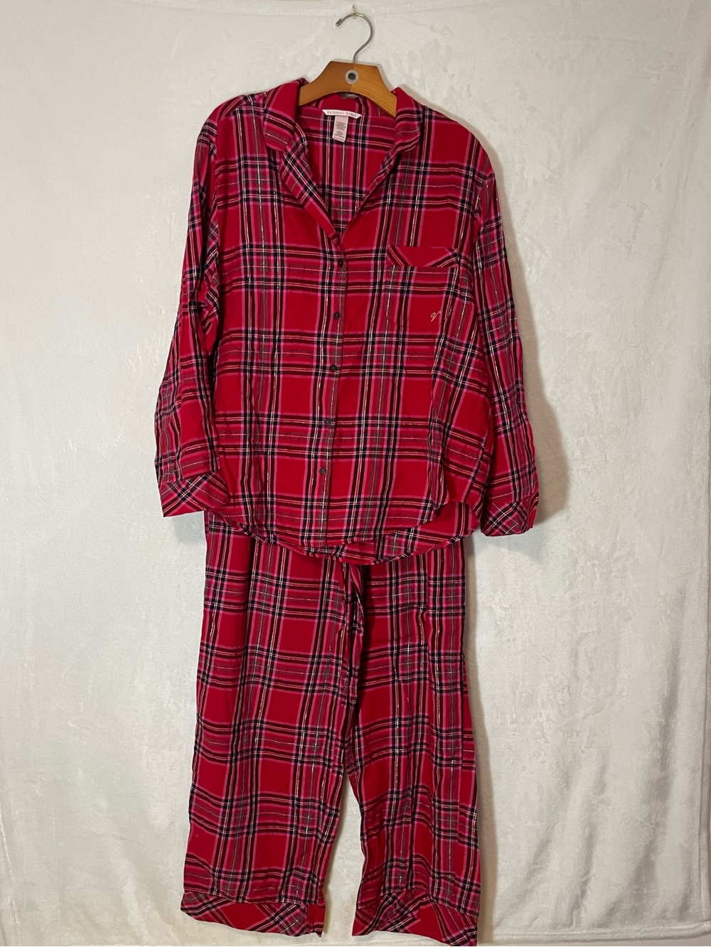 Victoria's Secret Red Plaid Pajama Set